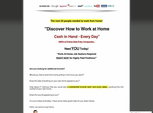 Work at Home On-line Jobs – Work From Home